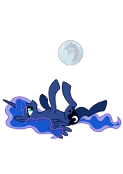 Size: 744x1052 | Tagged: safe, artist:kp-shadowsquirrel, artist:spier17, derpibooru import, princess luna, alicorn, pony, ball, cute, female, legs in air, lidded eyes, lunabetes, mare, mare in the moon, missing accessory, moon, on back, simple background, smiling, solo, svg, tangible heavenly object, transparent background, underhoof, vector