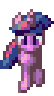 Size: 54x96 | Tagged: 16-bit, animated, artist:pix3m, derpibooru import, lowres, pixel art, safe, simple background, solo, sprite, tiny, transparent background, trotting, trotting in place, twilight sparkle