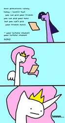 Size: 800x1500 | Tagged: artist:wollap, comic, derpibooru import, friendship report, princess celery, princess celestia, safe, scroll, the grim adventures of billy and mandy, twilight sparkle