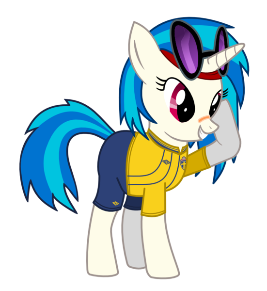 Size: 827x900 | Tagged: safe, artist:isegrim87, derpibooru import, vinyl scratch, pony, unicorn, clothes, female, football, glasses, hooves, horn, jersey, mare, simple background, smiling, solo, sunglasses, sweden, teeth, transparent background, vector