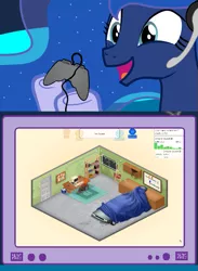 Size: 563x769 | Tagged: derpibooru import, exploitable meme, game dev, game development, game dev tycoon, gamer luna, gamer meme, meme, obligatory pony, pc game, princess luna, safe, tv meme