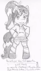 Size: 349x596 | Tagged: 30 minute art challenge, anthro, artist:evangle, derpibooru import, ponified, safe, sugar rush, vanellope von schweetz, wreck-it ralph