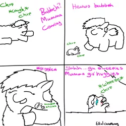 Size: 720x720 | Tagged: artist:fillialcacophony, comic, cough, crying, derpibooru import, dying, fluffy pony, fluffy pony foal, fluffy pony grimdark, fluffy pony mother, semi-grimdark, sick