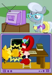 Size: 564x800 | Tagged: derpibooru import, exploitable meme, homestar runner, minion abuse, safe, silver spoon, strong bad, the cheat, tv meme