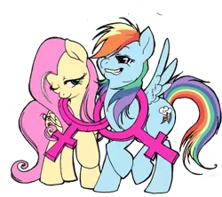 Size: 867x771 | Tagged: safe, artist:flutterdashwhore, derpibooru import, fluttershy, rainbow dash, female, flutterdash, lesbian, shipping