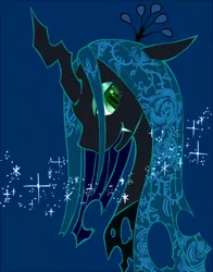 Size: 600x767 | Tagged: artist:aki, changeling, changeling queen, derpibooru import, female, pixiv, queen chrysalis, safe, solo