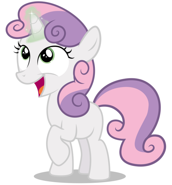 Size: 6500x7000 | Tagged: absurd resolution, .ai available, artist:caliazian, derpibooru import, magic, open mouth, safe, simple background, sleepless in ponyville, solo, sweetie belle, sweetie belle's magic brings a great big smile, transparent background, vector