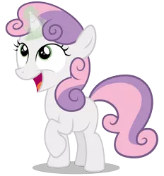 Size: 6500x7000 | Tagged: absurd resolution, .ai available, artist:caliazian, derpibooru import, magic, open mouth, safe, simple background, sleepless in ponyville, solo, sweetie belle, sweetie belle's magic brings a great big smile, transparent background, vector