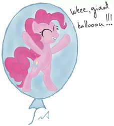 Size: 590x650 | Tagged: artist needed, balloon, derpibooru import, pinkie pie, pinkie pie trapped in a balloon, safe, solo, then watch her balloons lift her up to the sky