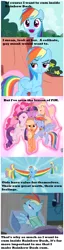 Size: 636x2480 | Tagged: suggestive, derpibooru import, edit, edited screencap, screencap, applejack, derpy hooves, fluttershy, parasol, pinkie pie, rainbow dash, rarity, twilight sparkle, pegasus, pony, fall weather friends, magical mystery cure, read it and weep, comic, deep, exploitable meme, female, i want to make rainbow dash cum, iwtcird, iwtmrdc, mane six, mare, meme, screencap comic