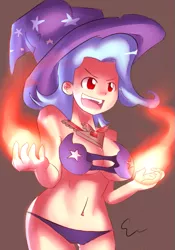 Size: 509x726 | Tagged: alicorn amulet, artist:rizkitsuneki, bikini, breasts, busty trixie, clothes, derpibooru import, female, human, humanized, magic, solo, suggestive, swimsuit, trixie