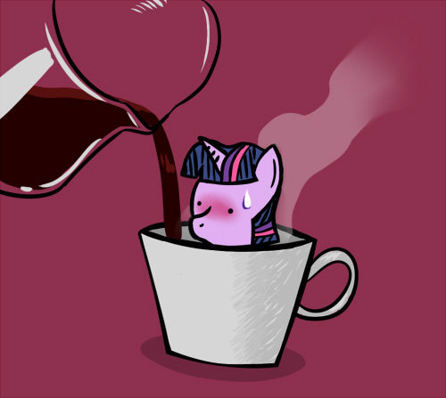 Size: 500x447 | Tagged: safe, artist:mr-1, derpibooru import, twilight sparkle, pony, bucket, coffee, hot, mug