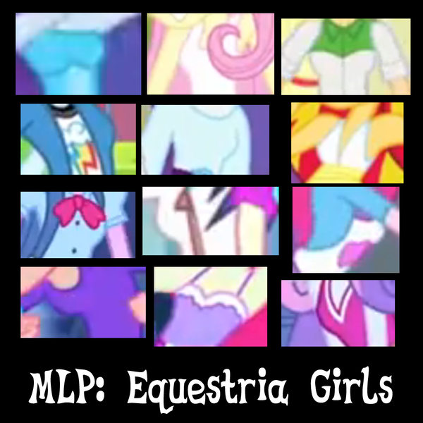 Size: 1024x1024 | Tagged: safe, derpibooru import, screencap, apple bloom, applejack, fluttershy, pinkie pie, rainbow dash, rarity, scootaloo, sunset shimmer, sweetie belle, twilight sparkle, equestria girls, equestria girls (movie), boobshot, breasts, compilation, cutie mark crusaders, female, humane five, humane seven, humane six, mane six