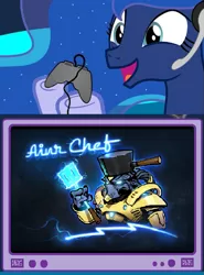 Size: 665x900 | Tagged: safe, derpibooru import, princess luna, gamer luna, aiur chef, exploitable meme, gamer meme, meme, obligatory pony, starcraft, starcraft 2, tv meme