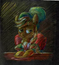 Size: 878x962 | Tagged: safe, artist:394vikingpinkiepie, derpibooru import, applejack, clothes, dress, traditional art