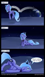 Size: 1667x2844 | Tagged: artist:i-am-knot, banishment, comic, derpibooru import, filly, moon, princess luna, s1 luna, safe, scootie belle, solo, woona, younger