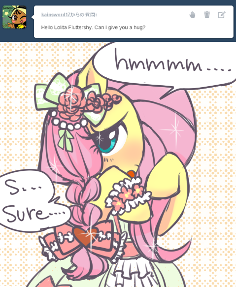 Size: 479x583 | Tagged: derpibooru import, fluttershy, lolitashy, safe, tumblr