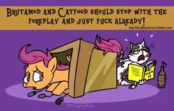 Size: 870x558 | Tagged: cat, derpibooru import, implied bestiality, implied foalcon, mylittleheadcanon, scootaloo, suggestive, vulgar