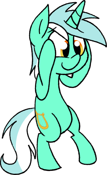 Size: 672x1096 | Tagged: safe, artist:strangiesleepy, derpibooru import, lyra heartstrings, pony, unicorn, bipedal, simple background, smiling, solo, transparent background