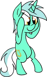 Size: 672x1096 | Tagged: safe, artist:strangiesleepy, derpibooru import, lyra heartstrings, pony, unicorn, bipedal, simple background, smiling, solo, transparent background