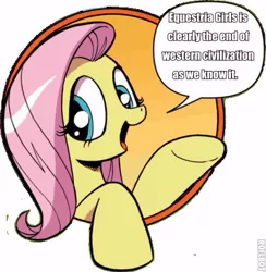 Size: 421x431 | Tagged: safe, derpibooru import, fluttershy, equestria girls, bad advice fluttershy, exploitable meme, image macro, meme, panic