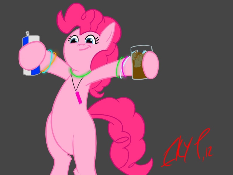 Size: 1024x768 | Tagged: artist:illkillyoutoo, derpibooru import, pinkie pie, red bull, safe, solo