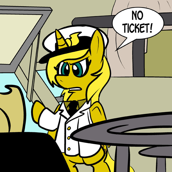 Size: 576x576 | Tagged: safe, artist:pembroke, derpibooru import, oc, oc:ticket, unofficial characters only, alicorn, pony, alicorn oc, bipedal, clothes, crossover, hat, indiana jones, indiana jones and the last crusade, solo, speech bubble, uniform