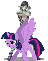 Size: 1250x1580 | Tagged: safe, artist:flutterflyraptor, artist:kazuma kaneko, derpibooru import, twilight sparkle, twilight sparkle (alicorn), alicorn, pony, crossover, demi-fiend, female, hitoshura, male, mare, megami tensei, naoki kashima, nocturne, shin megami tensei, shin megami tensei: nocturne