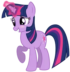 Size: 4000x4089 | Tagged: safe, artist:lixr, derpibooru import, twilight sparkle, unicorn, blushing, embarrassed, magic, simple background, solo, transparent background, unicorn twilight, vector