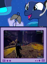 Size: 563x769 | Tagged: cyborg space ninja, derpibooru import, exploitable meme, gamer luna, gamer meme, meme, obligatory pony, princess luna, safe, tv meme, video game, warframe