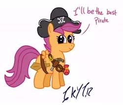 Size: 641x545 | Tagged: safe, artist:illkillyoutoo, derpibooru import, scootaloo, pirate
