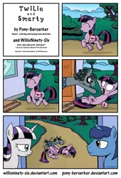 Size: 1090x1600 | Tagged: artist:pony-berserker, artist:willisninety-six, calvin and hobbes, comic, crossover, derpibooru import, filly, foal, night light, parent, parody, safe, smarty pants, twilight and smarty, twilight sparkle, twilight velvet