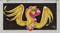 Size: 1051x579 | Tagged: safe, artist:angelicaannblack, derpibooru import, fluttershy, traditional art