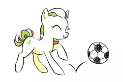 Size: 587x390 | Tagged: artist:disegnanon, derpibooru import, female, filly, football, italia, italy, /mlp/, nation ponies, oc, oc:princess stivalia, ponified, safe, venerday, wrong cutie mark