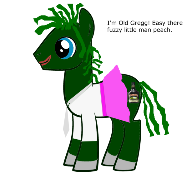 Size: 1944x1900 | Tagged: artist:bucky, derpibooru import, dialogue, old gregg, ponified, safe, simple background, solo, the mighty boosh, transparent background