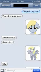 Size: 500x876 | Tagged: safe, derpibooru import, derpy hooves, pegasus, pony, female, imessage, ios, iphone, mare