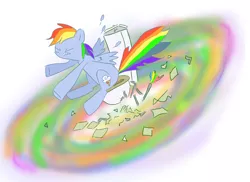 Size: 3501x2550 | Tagged: artist:beaverblast, but why, diarrhea, explosive diarrhea, pooping, rainbow dash, rainbow poop, rainbowrrhea, safe, scat, solo, toilet, wat