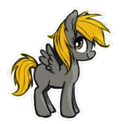 Size: 680x700 | Tagged: artist:evo, artist:purmu, colored, derpibooru import, derpy hooves, filly, safe, solo