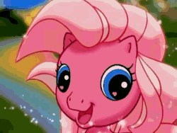 Size: 480x360 | Tagged: animated, commercial, cute, derpibooru import, diapinkes, frame by frame, g3.5, pinkie pie, pinkie pie (g3), safe, solo, traditional animation, wink