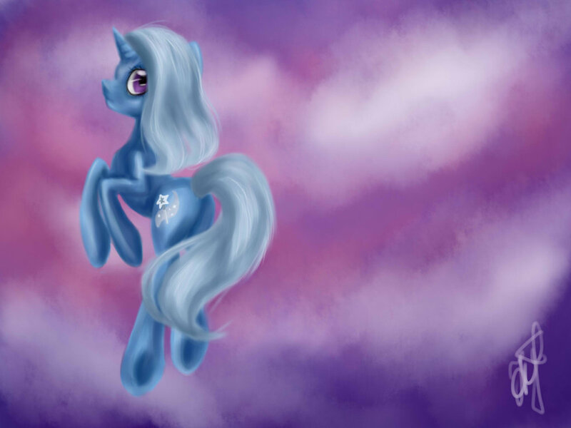 Size: 1024x768 | Tagged: safe, artist:vasilisavishnevskaya, derpibooru import, trixie, pony, unicorn, female, mare, solo