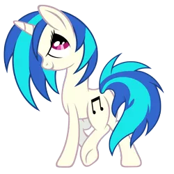 Size: 5000x5010 | Tagged: safe, artist:tzolkine, derpibooru import, vinyl scratch, pony, unicorn, absurd resolution, cutie mark, female, hooves, horn, mare, plot, simple background, smiling, solo, transparent background, vector