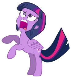 Size: 857x933 | Tagged: safe, artist:php50, derpibooru import, twilight sparkle, twilight sparkle (alicorn), human head pony, equestria girls, equestria girls (movie), exploitable meme, rearing, simple background, solo, tardy, transparent background, twiscream, vector, wat, what has science done, wtf