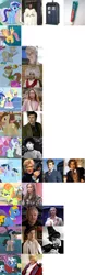 Size: 980x3152 | Tagged: derpibooru import, doctor who, doctor whooves, eleventh doctor, jenny, lady justice, liza doolots, minuette, perfect pace, petunia, pokey pierce, romana, safe, screencap, speculation, spring forward, swift justice, tardis, the inquisitor, the master, the rani, third doctor, time turner, tootsie flute