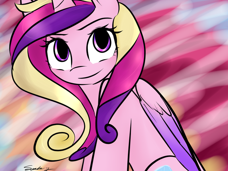 Size: 4000x3000 | Tagged: absurd resolution, artist:sugarberry, derpibooru import, grin, princess cadance, safe, solo