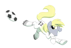 Size: 2000x1344 | Tagged: safe, artist:equestria-prevails, derpibooru import, derpy hooves, pegasus, pony, 4chan cup, ball, clothes, female, football, mare, safest hooves, simple background, smiling, transparent background, vector