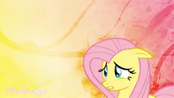 Size: 1920x1080 | Tagged: artist:shadowofsephiroth, derpibooru import, fluttershy, safe, vector, wallpaper, worried