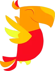 Size: 1239x1589 | Tagged: artist:moemneop, baby, derpibooru import, eyes closed, happy, phoenix, phoenix chick, safe, simple background, smiling, solo, transparent background, vector