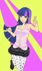 Size: 594x990 | Tagged: safe, artist:tt, derpibooru import, twilight sparkle, humanized, pixiv, solo