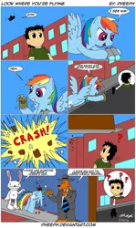 Size: 1015x1700 | Tagged: artist:pheeph, billboard, comic, derpibooru import, max, rainbow dash, safe, sam, sam and max