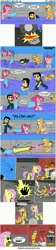 Size: 1015x4530 | Tagged: applejack, artist:pheeph, cannon, comic, crossover, derpibooru import, fluttershy, human, max, pinkie pie, princess daisy, safe, sam, sam and max, super mario bros., super mario land, the direct way